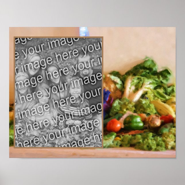 Poster Crie a sua própria arte fotográfica de legumes jus (Frente)