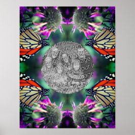 Poster Crie A Sua Própria Borboleta Monarca Na Moldura Da