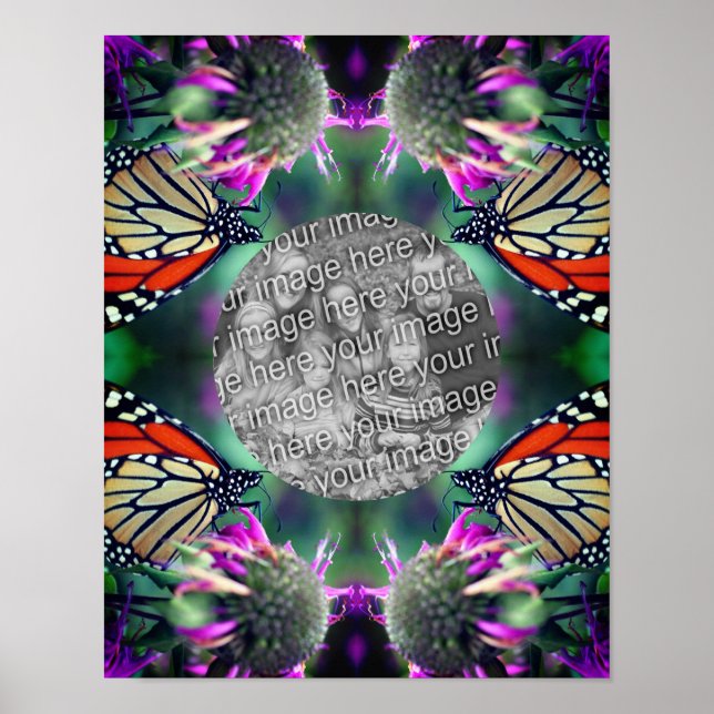 Poster Crie A Sua Própria Borboleta Monarca Na Moldura Da (Frente)