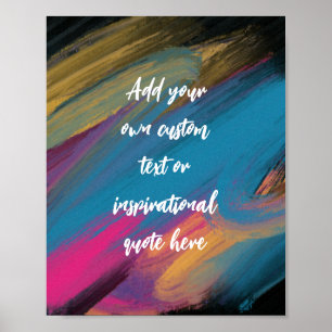 Poster Crie a sua própria citação motivacional do Abstrat