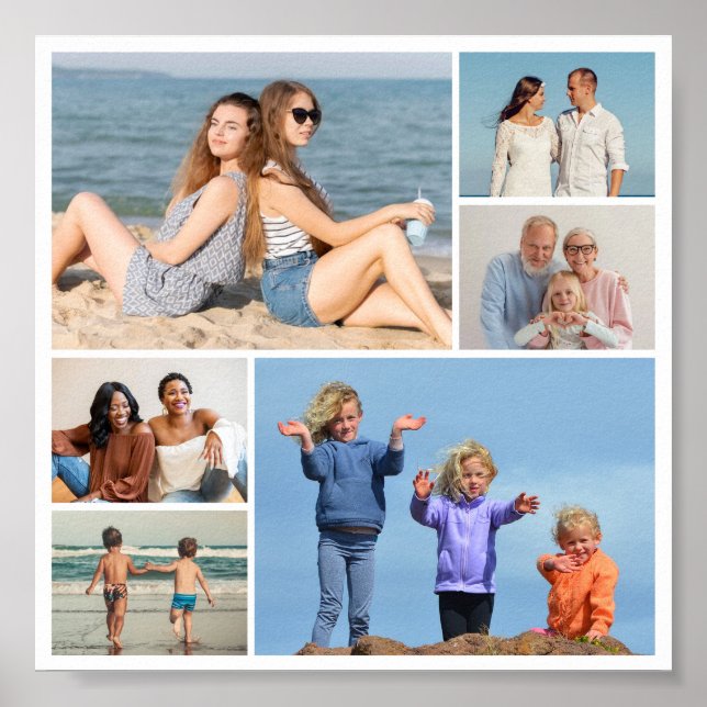 Poster Crie a sua própria colagem de 6 fotos (Frente)