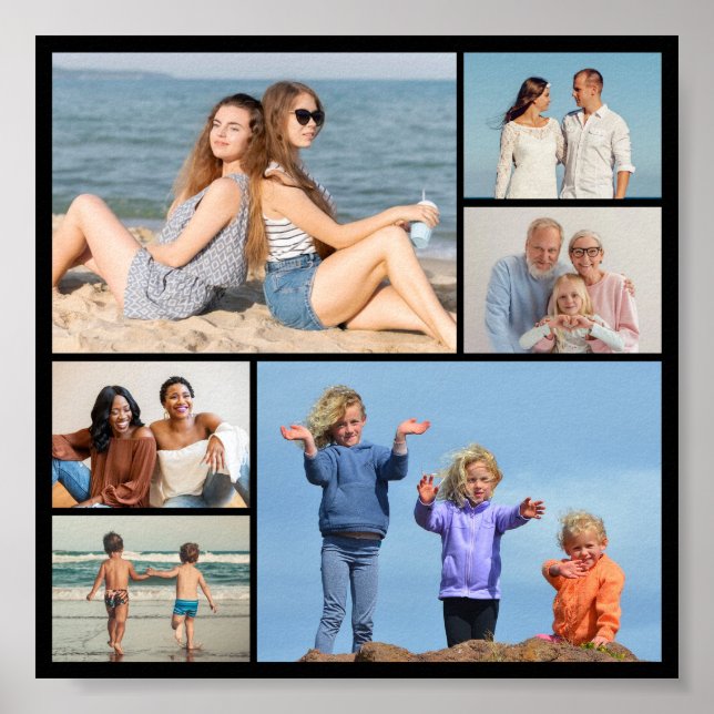 Poster Crie a sua própria colagem de 6 fotos (Frente)