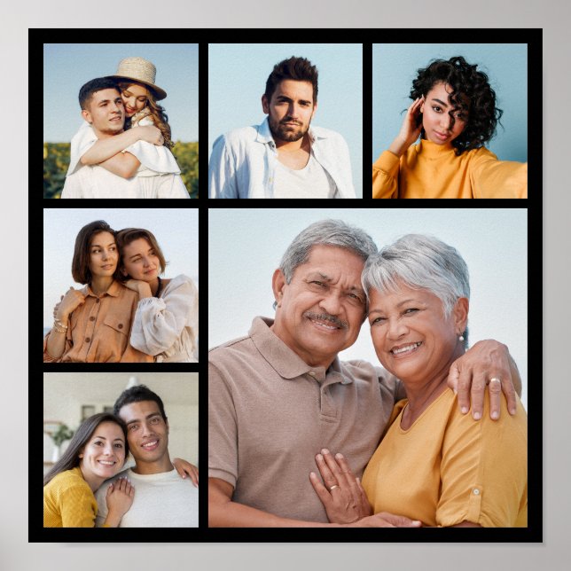 Poster Crie a sua própria colagem de 6 fotos (Frente)