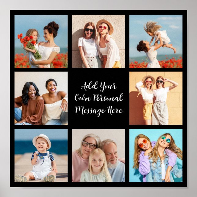Poster Crie a sua própria colagem de 8 fotos Adicione a s (Frente)