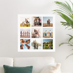 Póster Crie a sua própria Praça de Colagem de Fotografias<br><div class="desc">Crie seu próprio poster de colagem personalizada de fotos com 9 de suas fotos favoritas.</div>