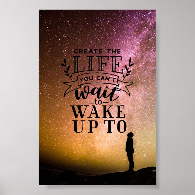 Poster Crie a vida que você não pode esperar para acordar (Frente)