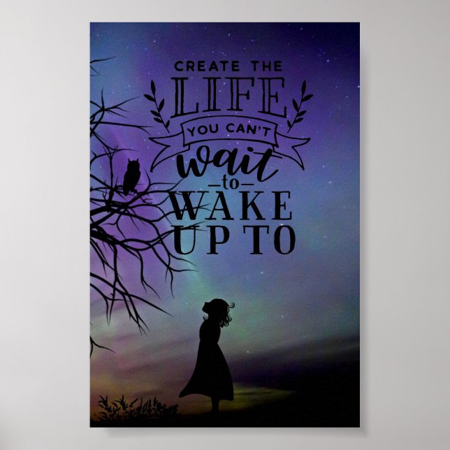 Poster Crie a vida que você não pode esperar para acordar (Frente)