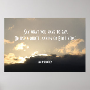 Póster Crie As Suas Próprias Nuvens Sunset Da Montanha