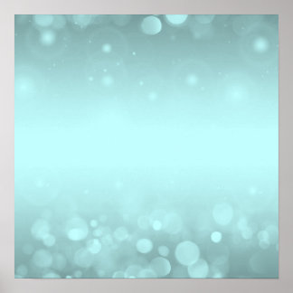 Poster Crie O Seu! Fundo das Luzes de Bokeh - Teal