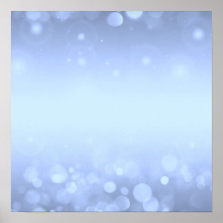 Poster Crie O Seu! Fundo das Luzes do Bokeh - Azul