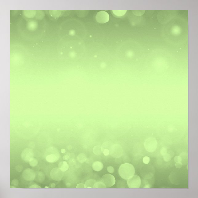Poster Crie O Seu! Fundo do Bokeh - Verde limão (Frente)