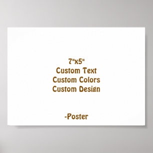Poster Crie o seu próprio 7"x5" sem brilho