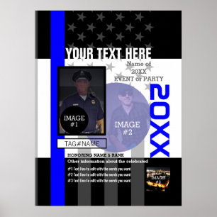 Poster Crie o seu próprio com 3 imagens e 9 linhas de tex