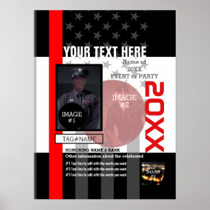 Póster Crie o seu próprio com 3 imagens e 9 linhas de tex