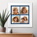 Póster Crie o seu próprio Marinho de Colagem do Instagram<br><div class="desc">Use quatro fotos quadradas para criar um presente exclusivo e pessoal — faça uma manutenção de tendências. Se precisar ajustar as fotos,  clique na ferramenta personalizar para fazer alterações.</div>