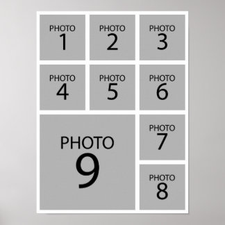 Poster Crie seu modelo de colagem personalizado 9 FOTO