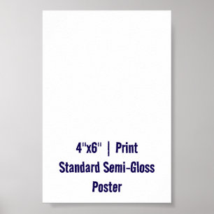 Poster Crie seu Personalizado 4"x6" Semi-Brilho Padrão