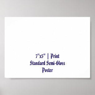 Poster Crie seu Personalizado 7"x5" Semi-Brilho Padrão