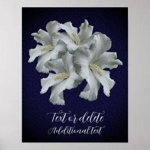 Poster Crie seu próprio Buquê de Flores de Hibisco Branco