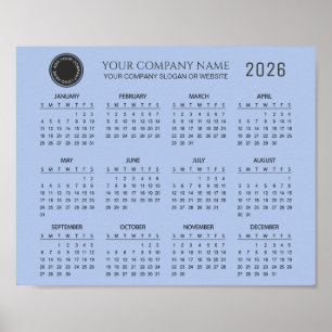 Poster Crie seu próprio calendário da empresa 2026