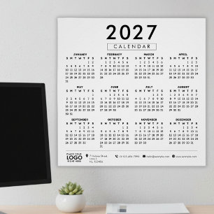 Póster Crie Seu Próprio Calendário de Logo de Negócios 20