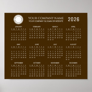 Poster Crie seu próprio calendário empresarial 2026