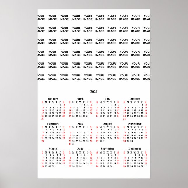 Poster Crie Seu Próprio Cartaz de Calendário Personalizad (Frente)
