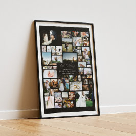 Poster Crie Seu Próprio Cartaz de Colagem de 52 Fotos
