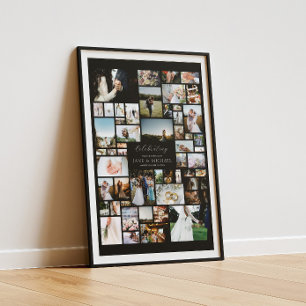 Poster Crie Seu Próprio Cartaz de Colagem de 52 Fotos