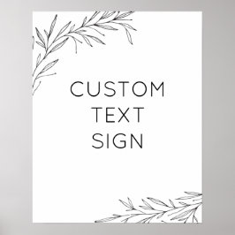 Poster Crie Seu Próprio Cartaz de Galho Desenhado à Mão