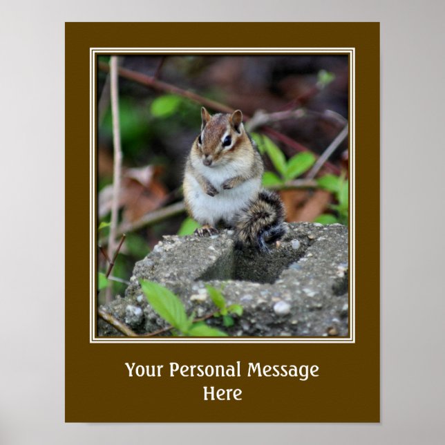 Poster Crie Seu Próprio Chipmunk de Citação (Frente)