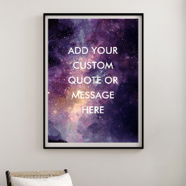 Poster Crie Seu Próprio Citação Motivacional - Nebulosa d