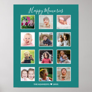 Poster Crie Seu Próprio Colagem de 12 Fotos de Família Ve