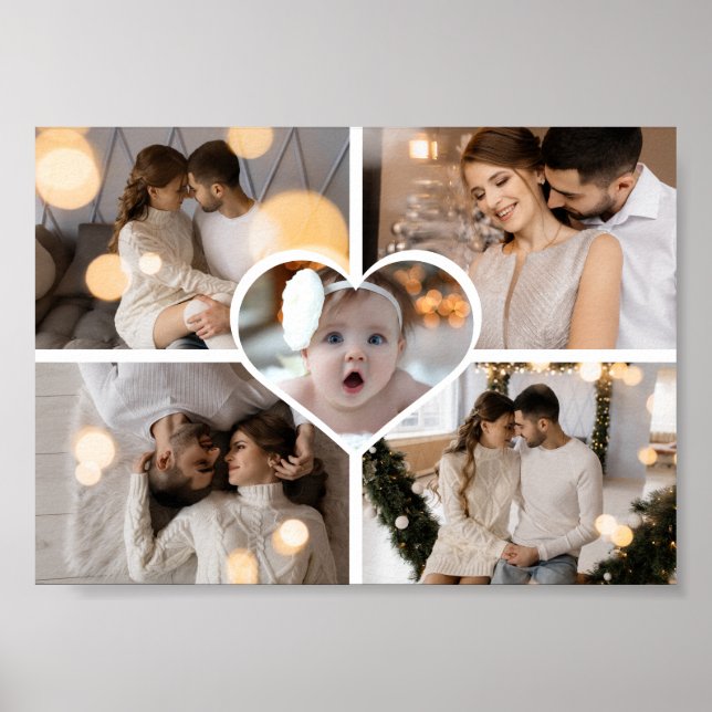 Poster Crie Seu Próprio Colagem de 5 Fotos (Frente)