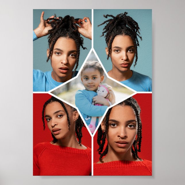 Poster Crie Seu Próprio Colagem de 5 Fotos (Frente)