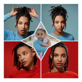 Póster Crie Seu Próprio Colagem de 5 Fotos