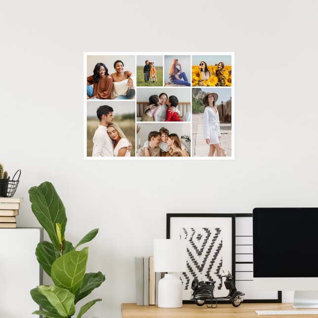 Poster Crie seu próprio conjunto de 8 fotos (Escritório em casa)