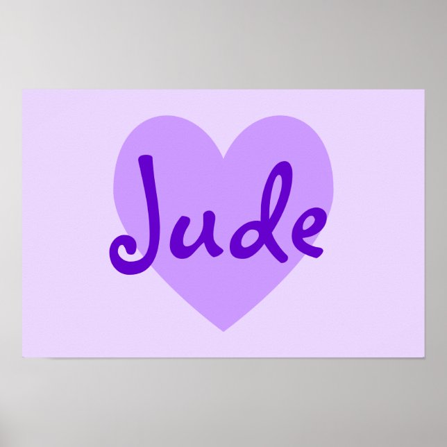 Poster Crie seu próprio coração roxo personalizado (Frente)