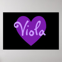 Crie seu próprio coração roxo personalizado preto