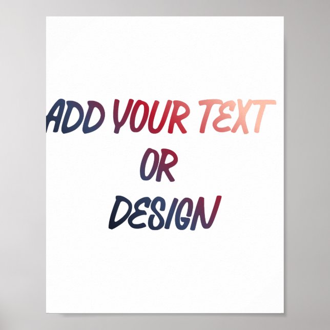 Poster Crie Seu Próprio Design (Frente)