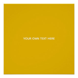 Póster Crie Seu Próprio Design Amarelo Personalizado