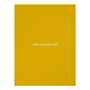 Póster Crie Seu Próprio Design Amarelo Personalizado