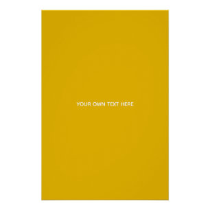 Póster Crie Seu Próprio Design Amarelo Personalizado