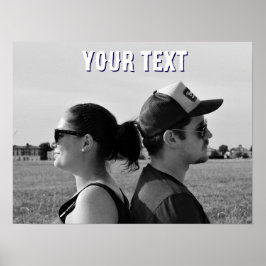 Poster crie seu próprio engajamento de texto com foto