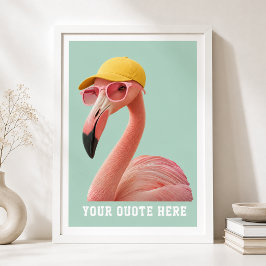Poster Crie Seu Próprio Flamingo Personalizado