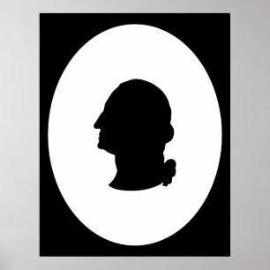 Póster Crie seu próprio George Washington Silhouette