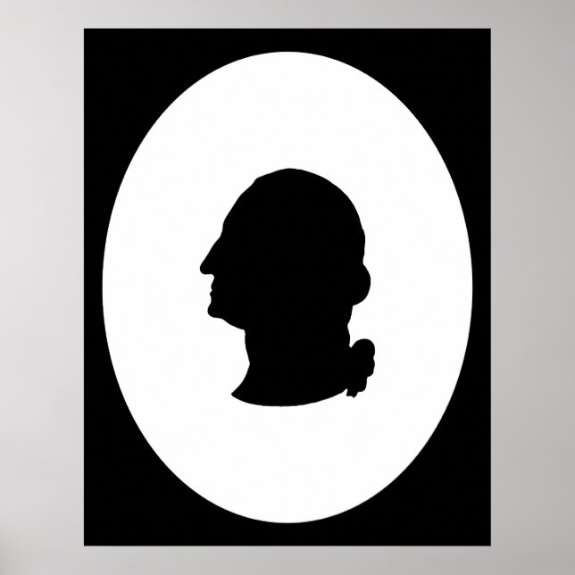 Póster Crie seu próprio George Washington Silhouette (Frente)