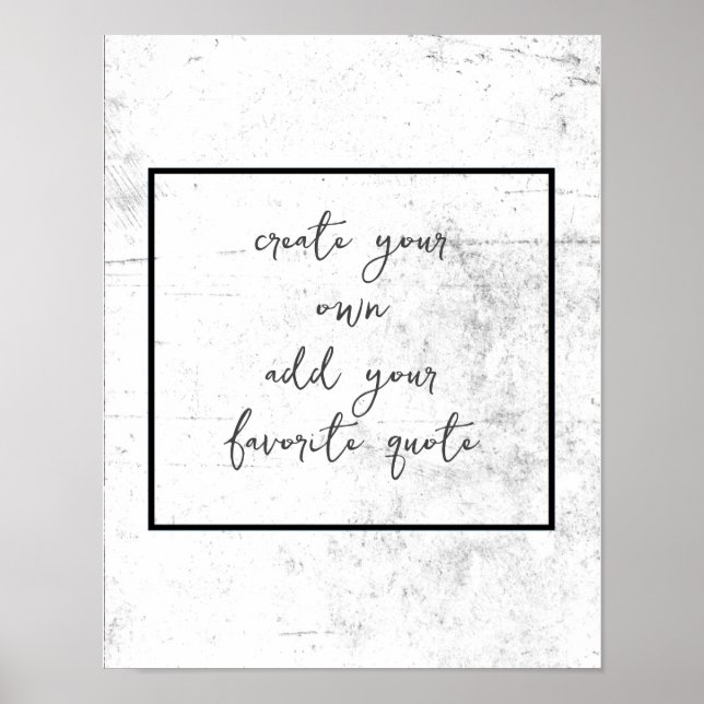 Poster crie seu próprio grunge preto e branco desgastado (Frente)