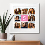 Póster Crie seu próprio Monograma Personalizado de Colage<br><div class="desc">Adicione 8 fotos e texto personalizado para fazer uma manutenção exclusiva para sua parede. A arte inclui 8 imagens ao redor de uma caixa de texto onde você pode adicionar um monograma ou outro texto.</div>