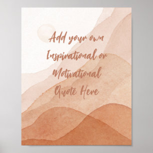 Poster Crie Seu Próprio Personalizado Motivacional Inspir